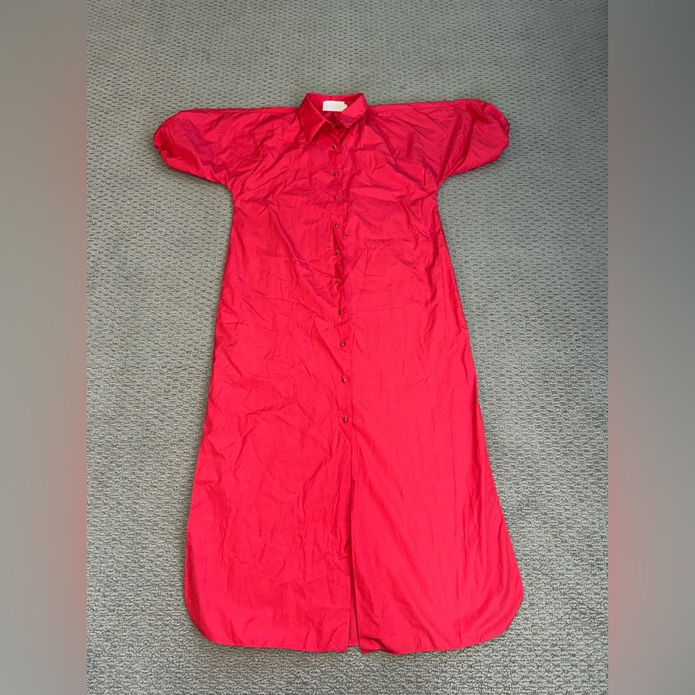 Cris Barros Strawberry Shirt Midi Dress
Red
Short Sleeve
Size 38 Medium
Brazil